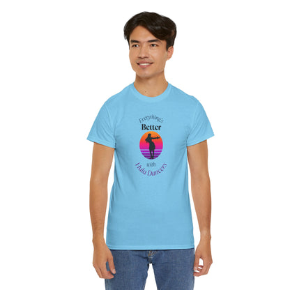 Hula Dancer Tee - Sunset Silhouette Graphic Unisex T-Shirt