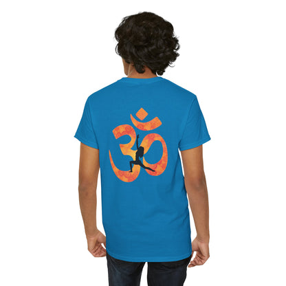Namaste Peace Yoga T-Shirt — Woman Silhouette & Peace Symbol