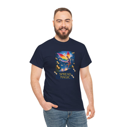 Spread Magic Fairy T-Shirt — Rainbow Wings Graphic Tee
