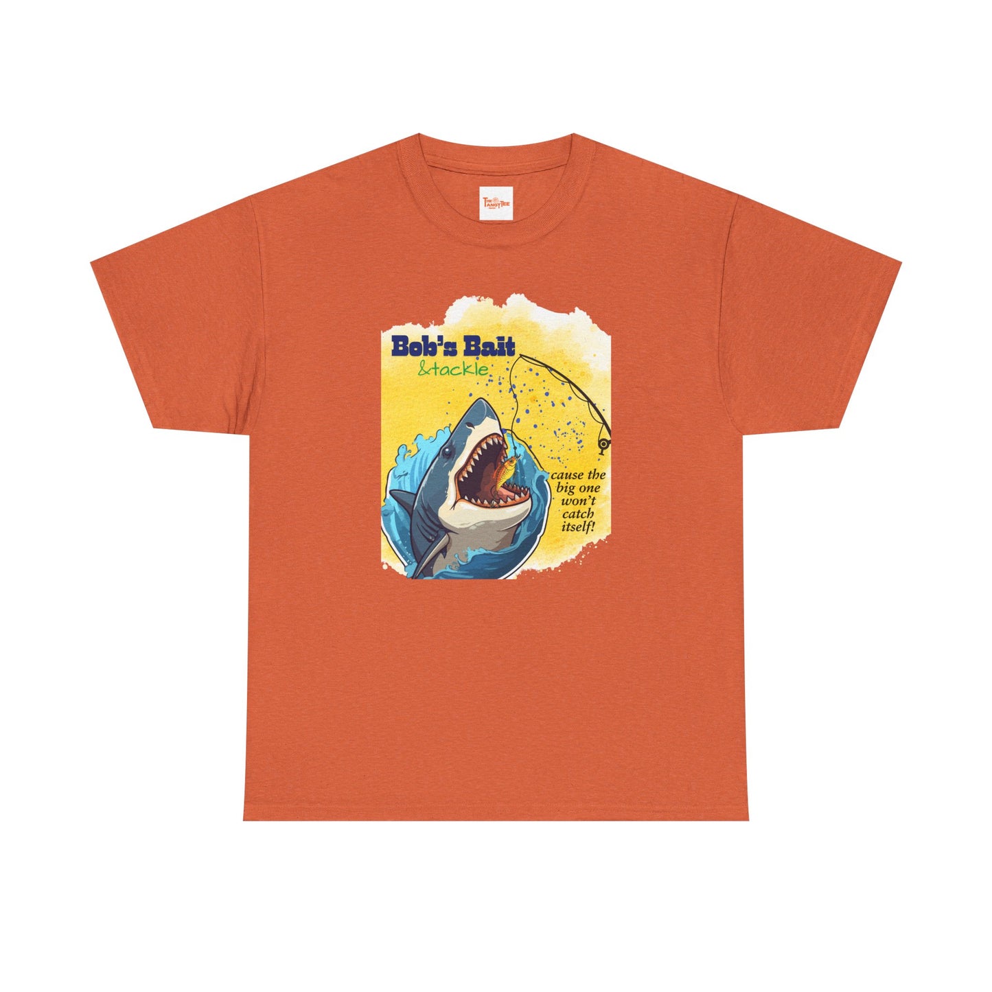 Graphic Fishing Unisex Tee - Bob's Bait and Tackle Shark Design