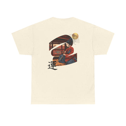 Asian Woman Sword Good Luck Symbol Graphic Tee