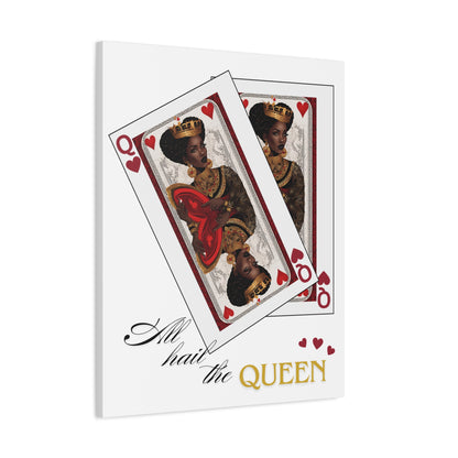 Canvas Print, Queen of Hearts Playing Card Graphic
