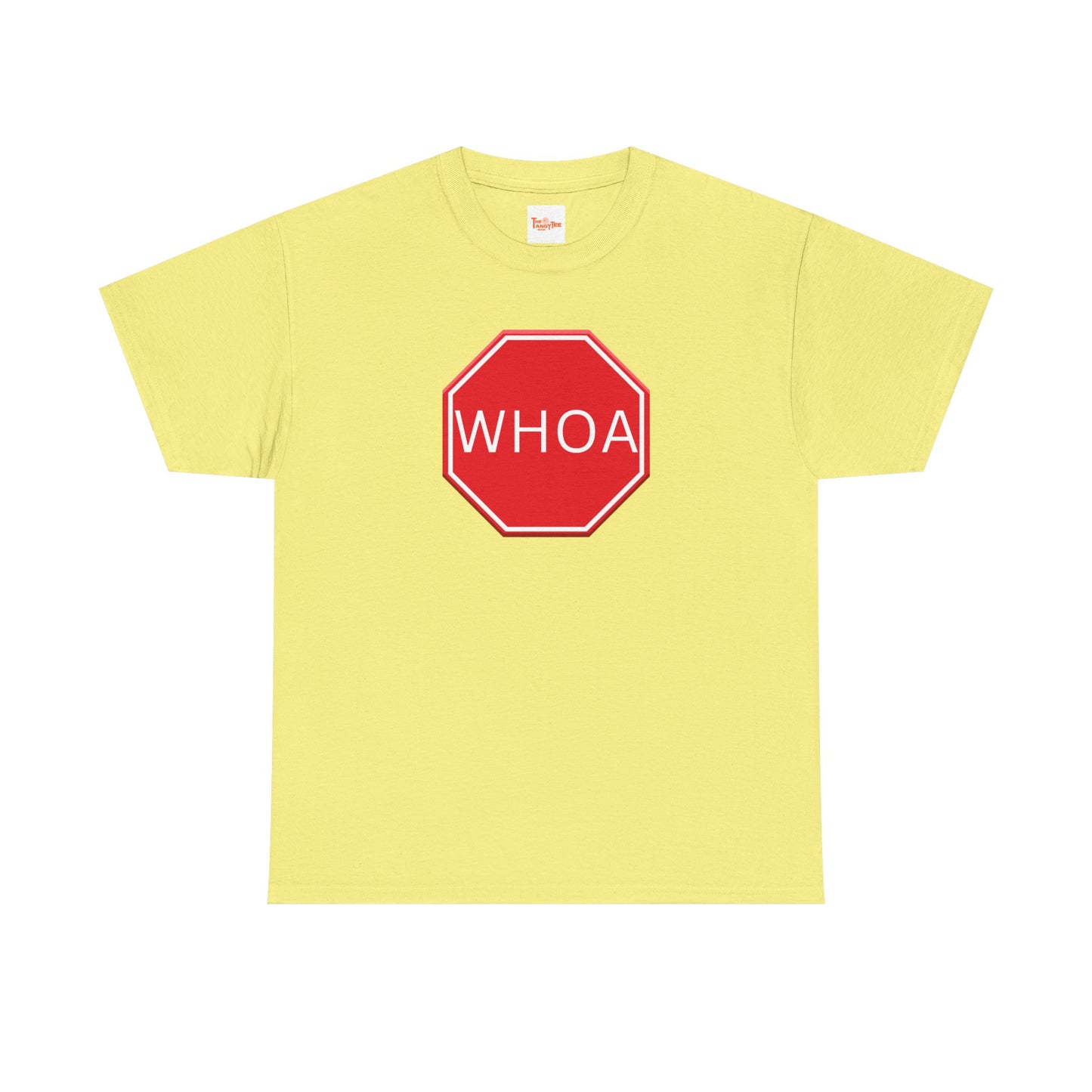 Whoa Graphic Red Octagon Sign Unisex Tee