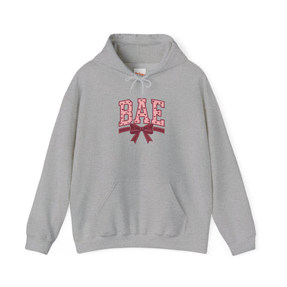 Bae Pink Bow Hoodie — Cute Graphic Pullover for Couples & Gifts