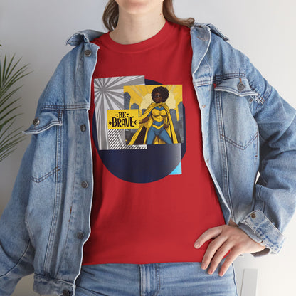 Be Brave Black Female Superhero Tee