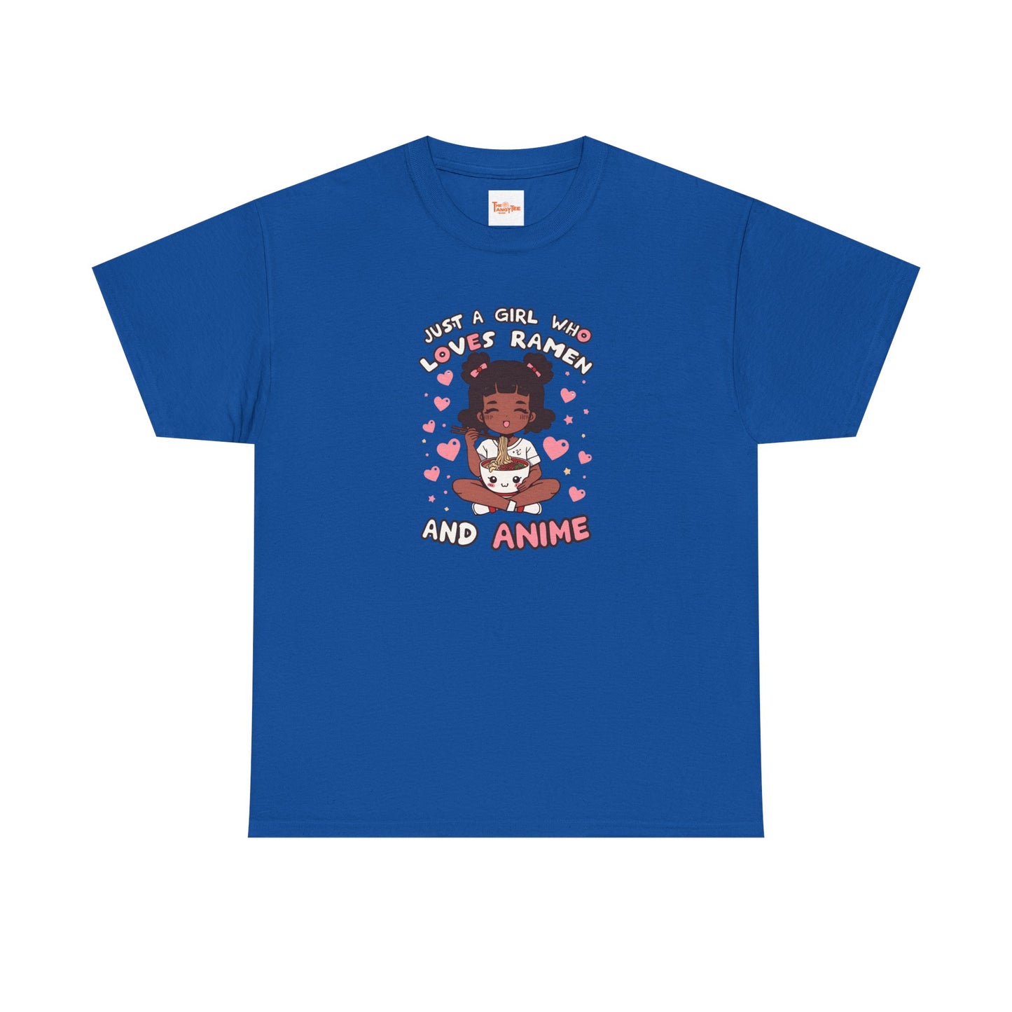 Just a Girl Who Loves Ramen and Anime T-Shirt — African American Anime Girl Graphic