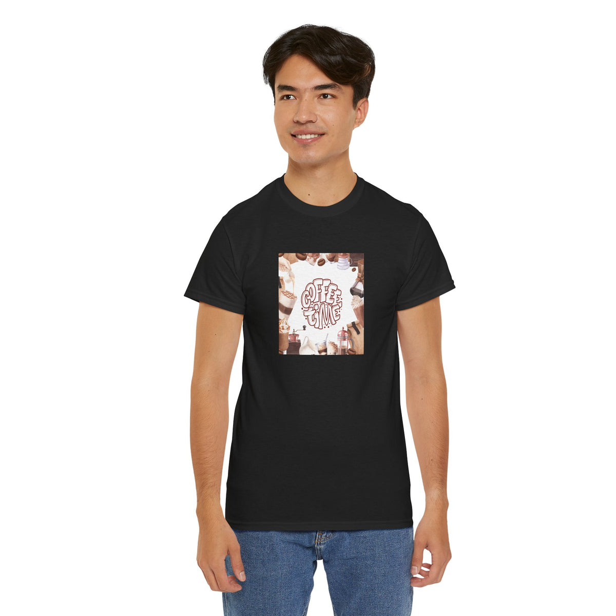Coffee Time T-Shirt — Graphic Coffee Cups Tee