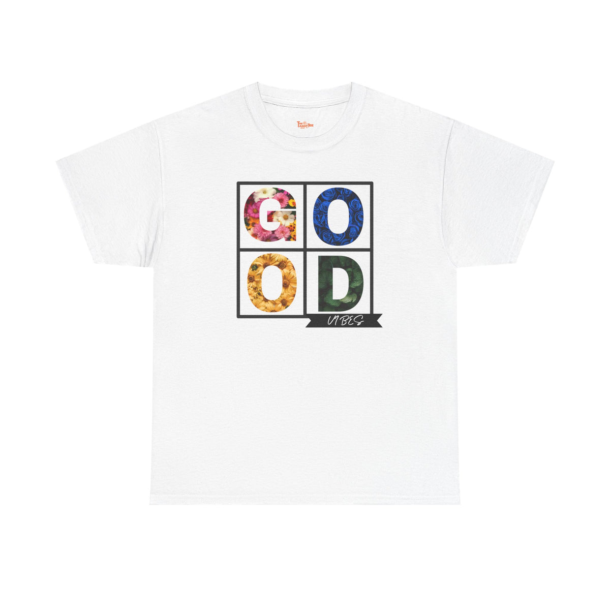 Good Vibes Flower Grid T-Shirt