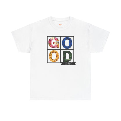 Good Vibes Flower Grid T-Shirt