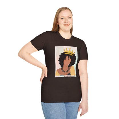 Crown Queen T-Shirt, Afro Art, Black Woman T-Shirt