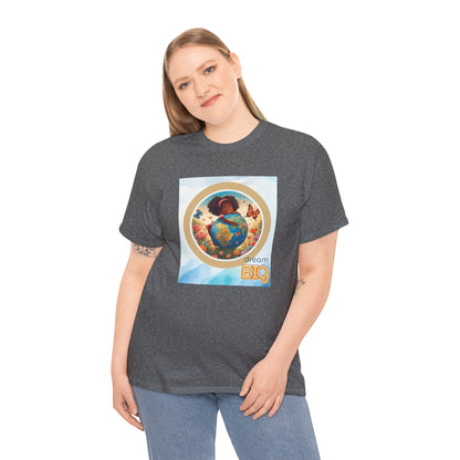 Dream Big Unisex Tee with Little Black Girl and Globe Graphic
