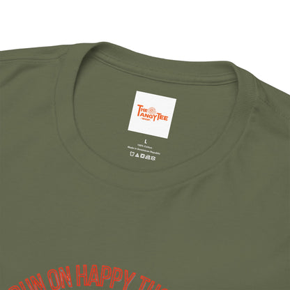 Coffee Lover Tee - Happy Thoughts and Coffee Unisex Heavy Cotton Tee