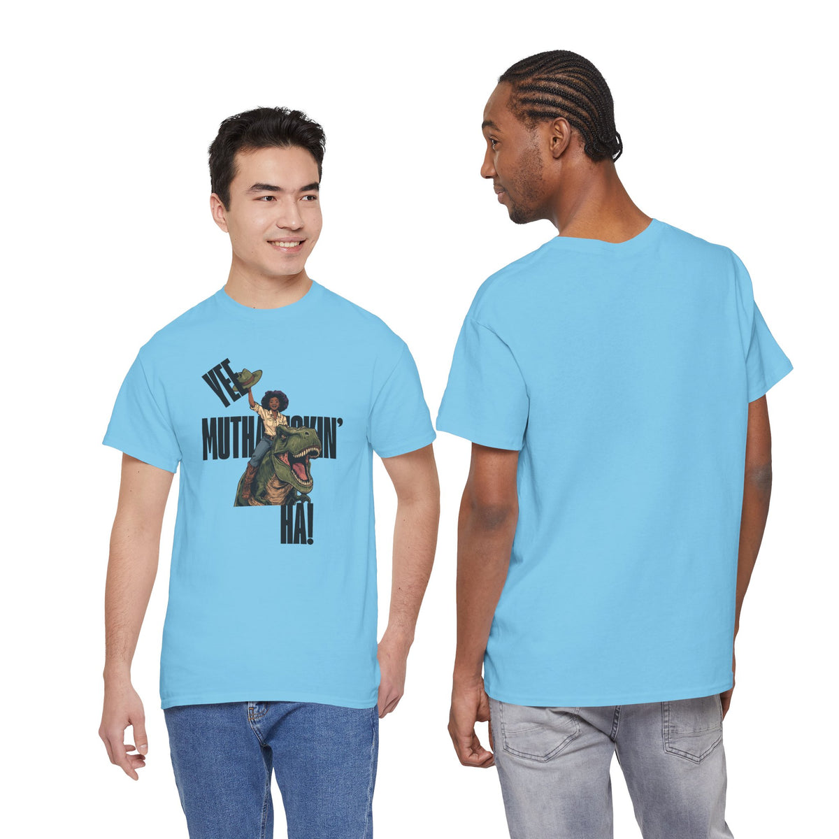 Dinosaur Rider Tee — "Yee Muthafuckin' Ha!" Graphic T-Shirt