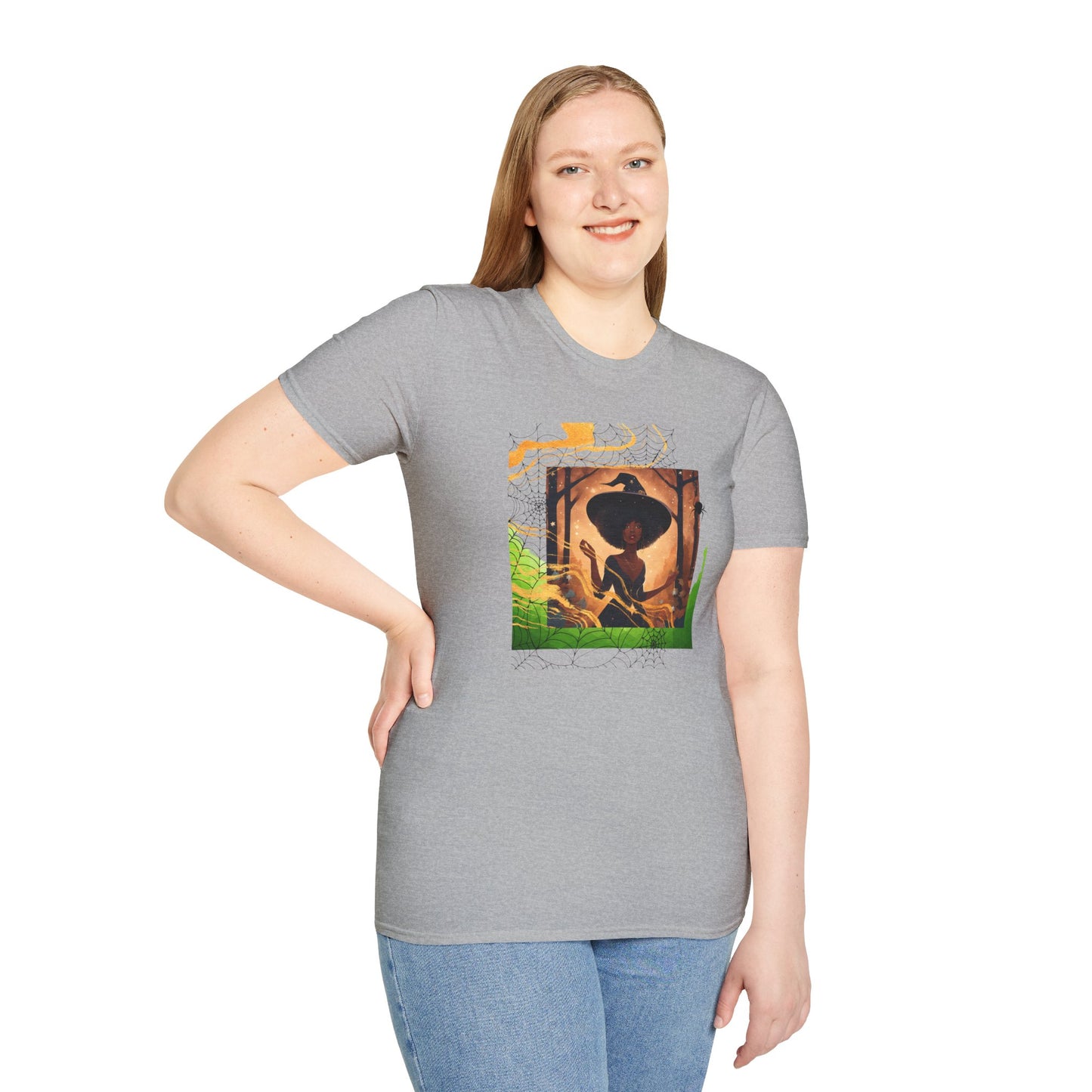 Black Spider Witch Unisex T-Shirt