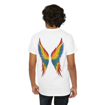 Rainbow Angel Wings T-Shirt — Graphic Back Print