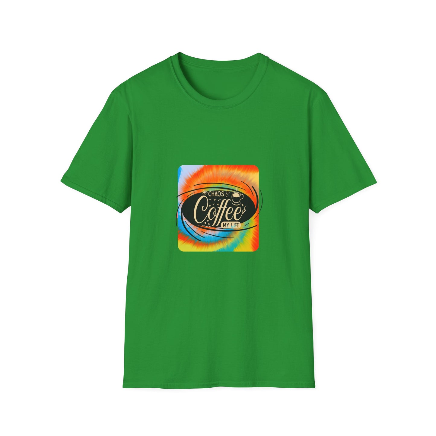 Chaos and Coffee Tie Dye Graphic