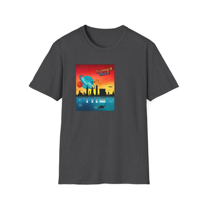 Alien Cityscape Unisex T-Shirt - Keeping it Weird Graphic Tee