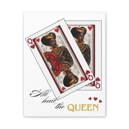 Canvas Print, Queen of Hearts Playing Card Graphic