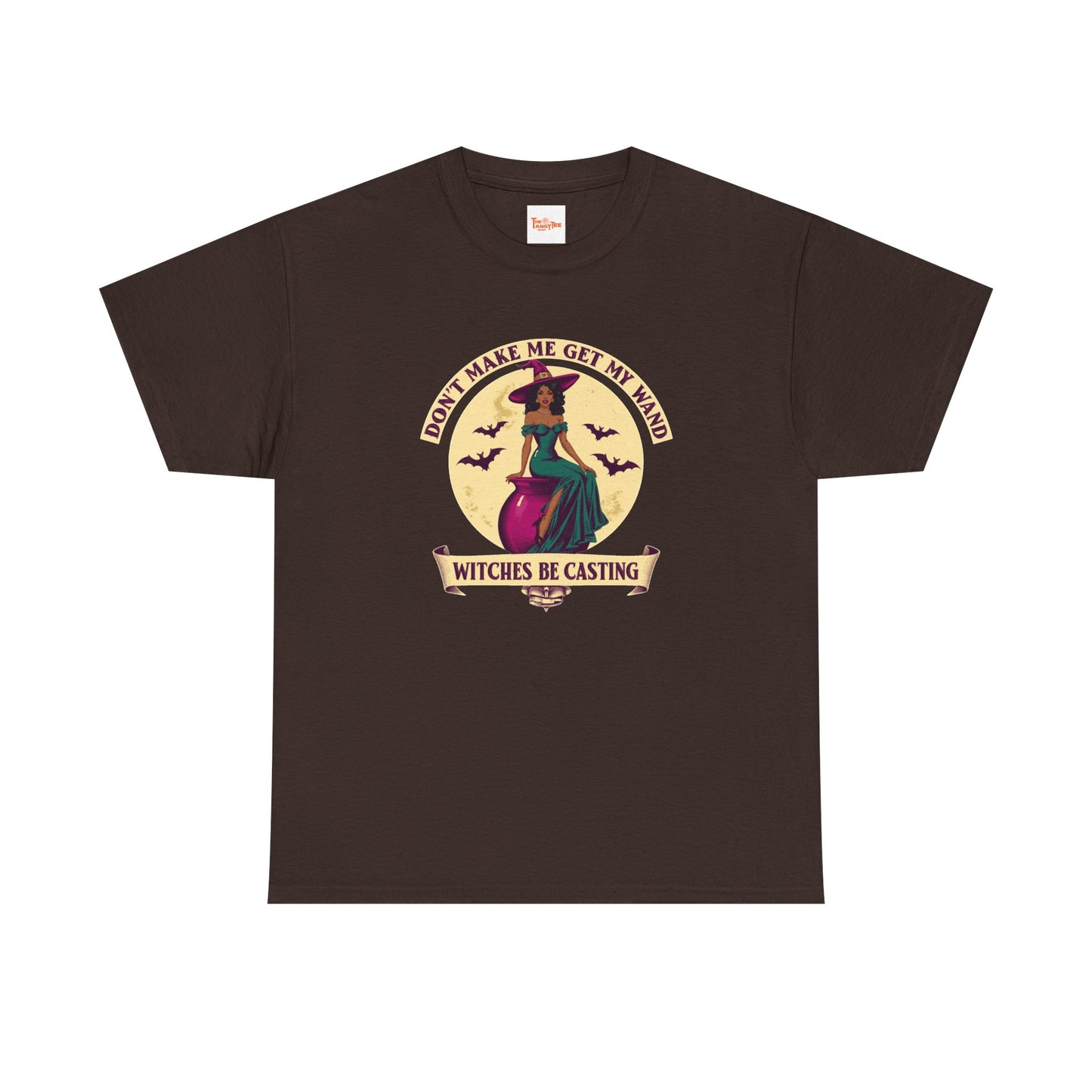 Witches Be Casting Tee — Vintage Witch Halloween T‑Shirt