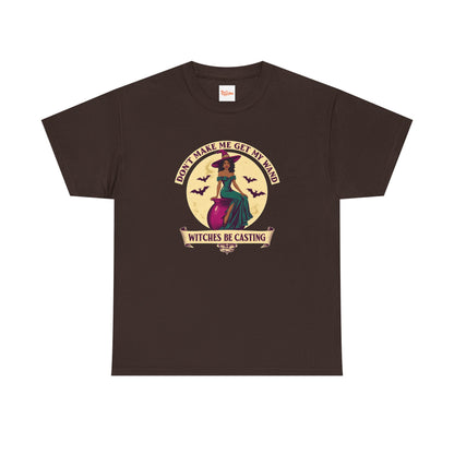 Witches Be Casting Tee — Vintage Witch Halloween T‑Shirt