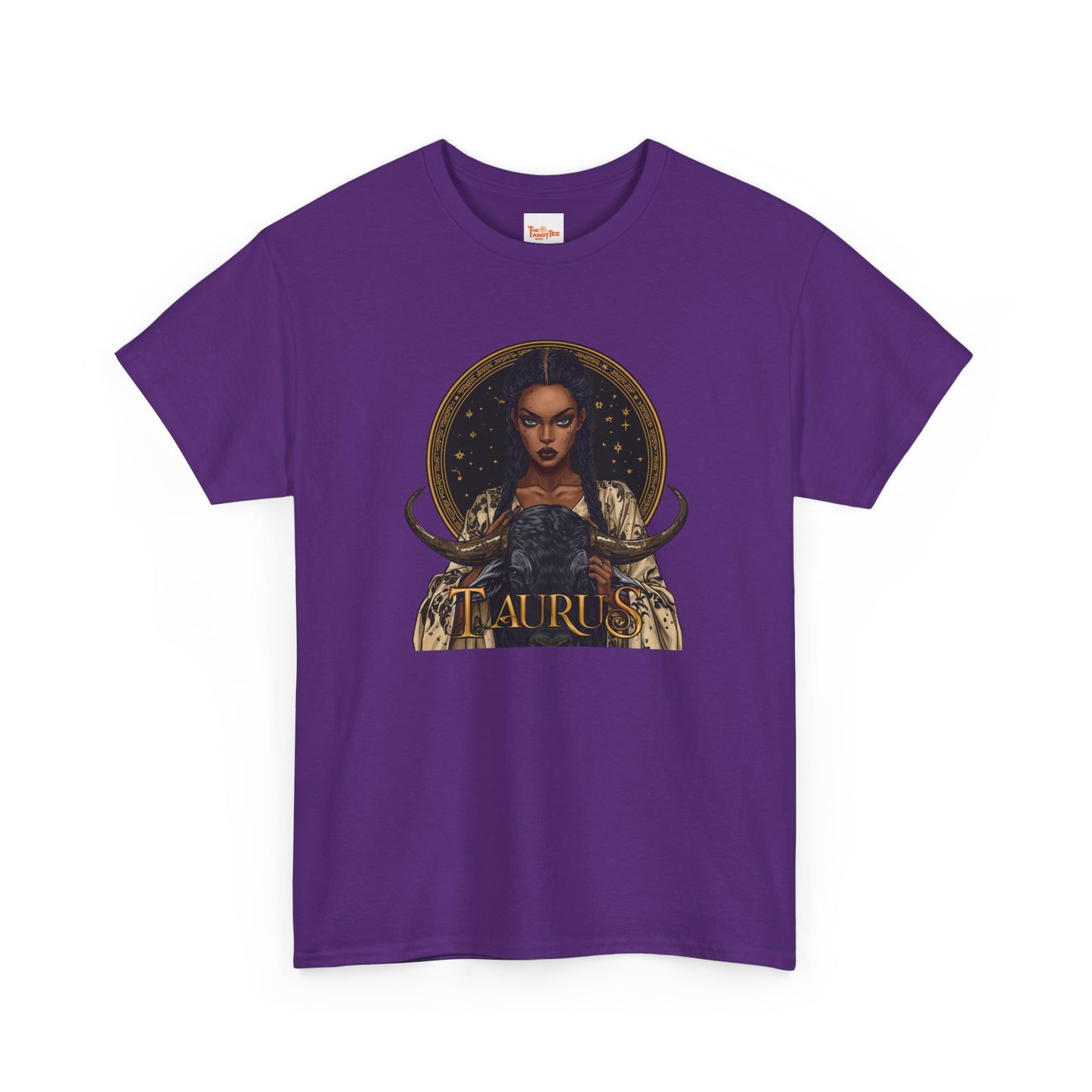 Taurus Art Nouveau Tee — African American Woman & Bull Zodiac Graphic