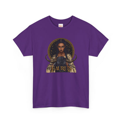 Taurus Art Nouveau Tee — African American Woman & Bull Zodiac Graphic