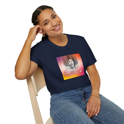 Fierce Multicolor Afro Black Woman T-Shirt