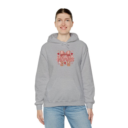 Momma Pink Ribbon Heart Hoodie — Breast Cancer Awareness Sweatshirt