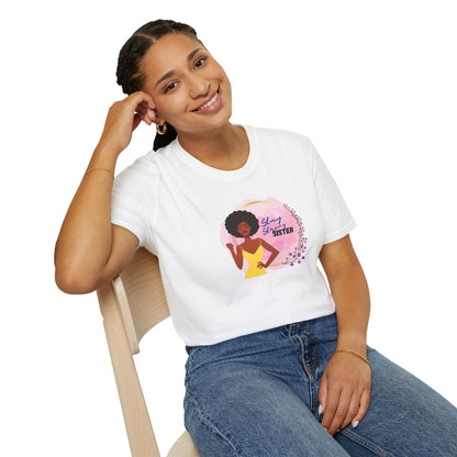 Stay Strong, Sister T-Shirt — Black Woman Fist Graphic