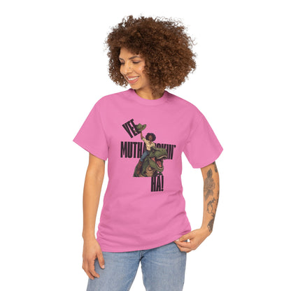 Dinosaur Rider Tee — "Yee Muthafuckin' Ha!" Graphic T-Shirt