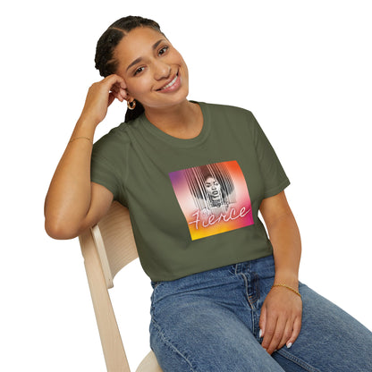 Fierce Multicolor Afro Black Woman T-Shirt