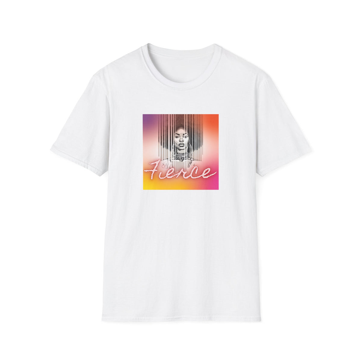 Fierce Multicolor Afro Black Woman T-Shirt