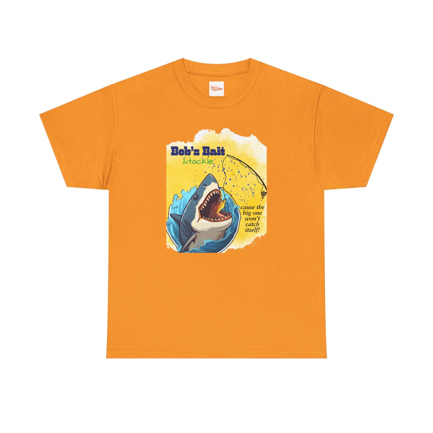 Graphic Fishing Unisex Tee - Bob's Bait and Tackle Shark Design