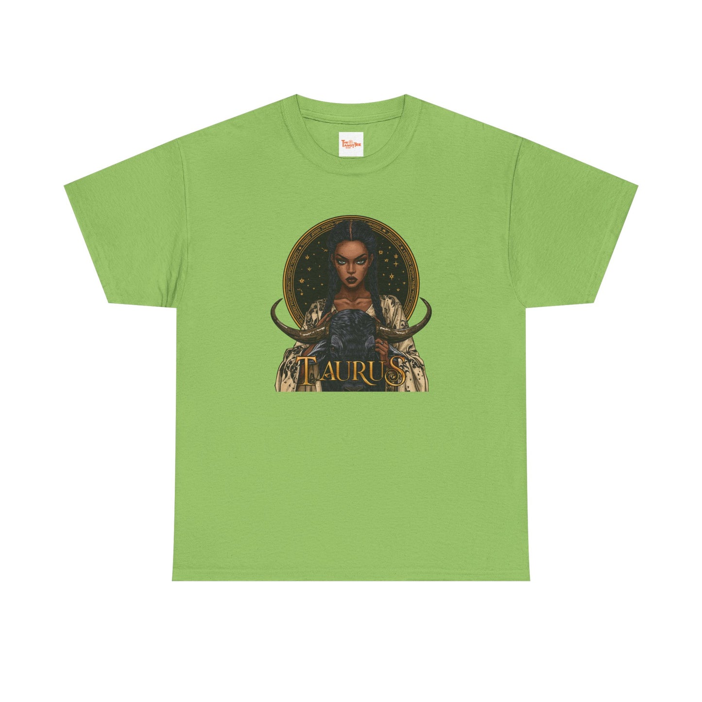 Taurus Art Nouveau Tee — African American Woman & Bull Zodiac Graphic