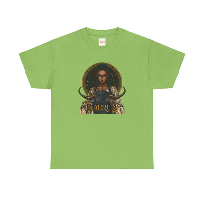 Taurus Art Nouveau Tee — African American Woman & Bull Zodiac Graphic
