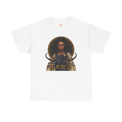 Taurus Art Nouveau Tee — African American Woman & Bull Zodiac Graphic