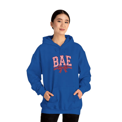 Bae Pink Bow Hoodie — Cute Graphic Pullover for Couples & Gifts