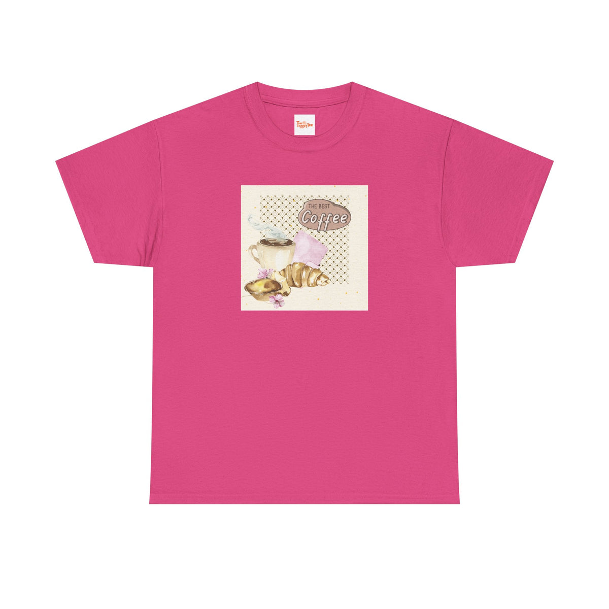 The Best Coffee Tee — Cup & Croissant Graphic T-Shirt