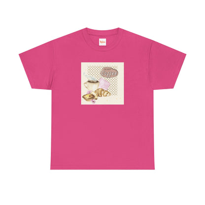 The Best Coffee Tee — Cup & Croissant Graphic T-Shirt