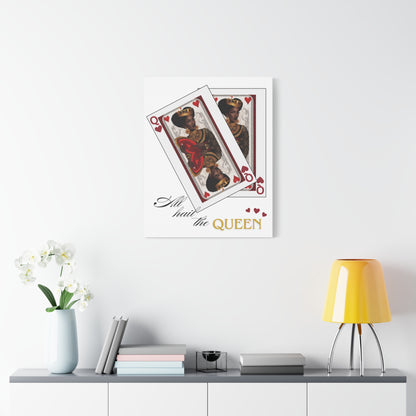 Canvas Print, Queen of Hearts Playing Card Graphic