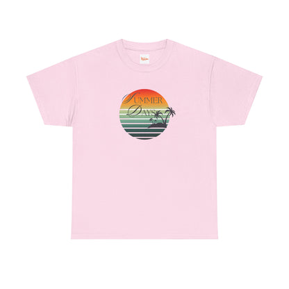 Palm Tree Tee - Summer Days Unisex Heavy Cotton Tee