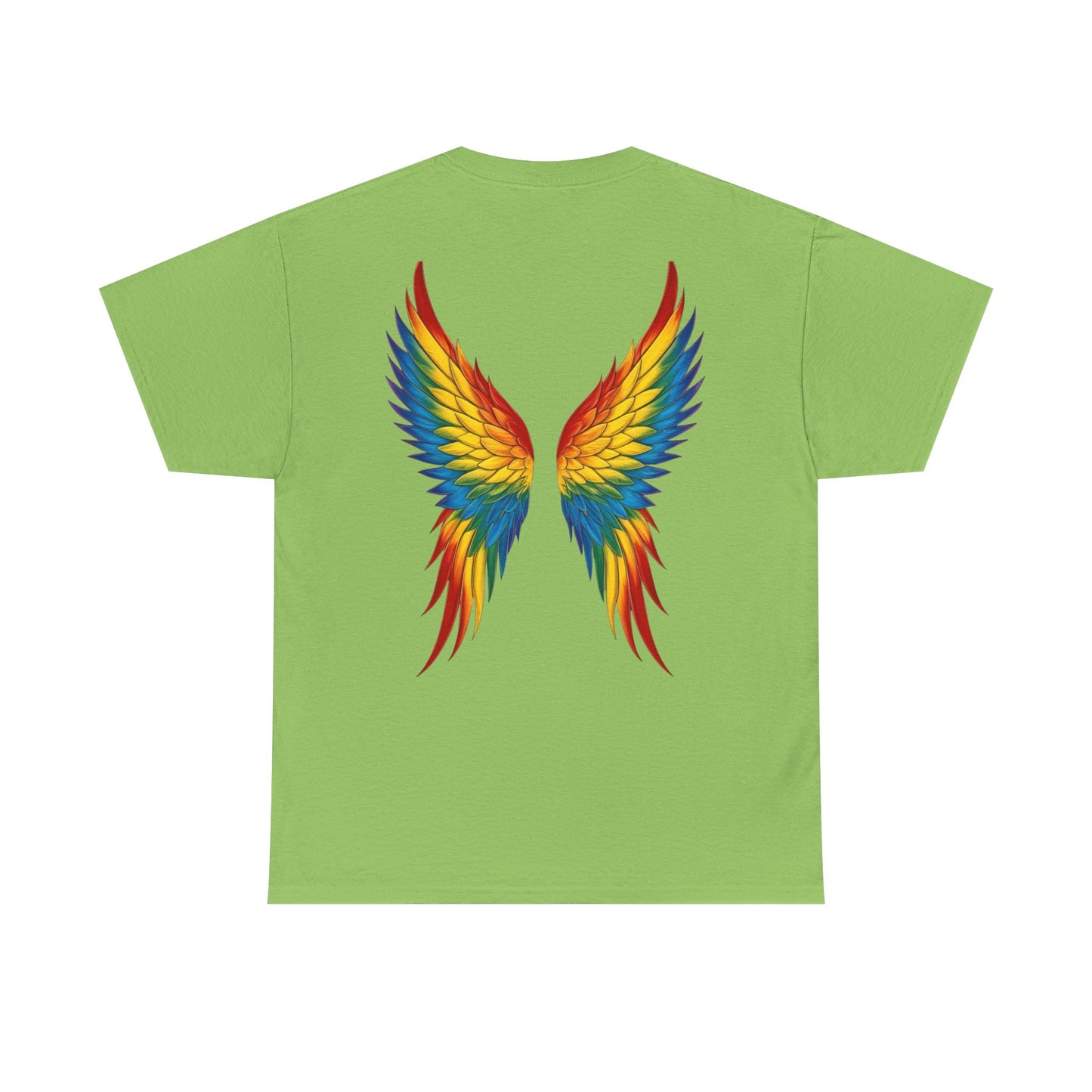Rainbow Angel Wings T-Shirt — Graphic Back Print