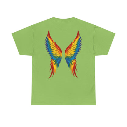 Rainbow Angel Wings T-Shirt — Graphic Back Print