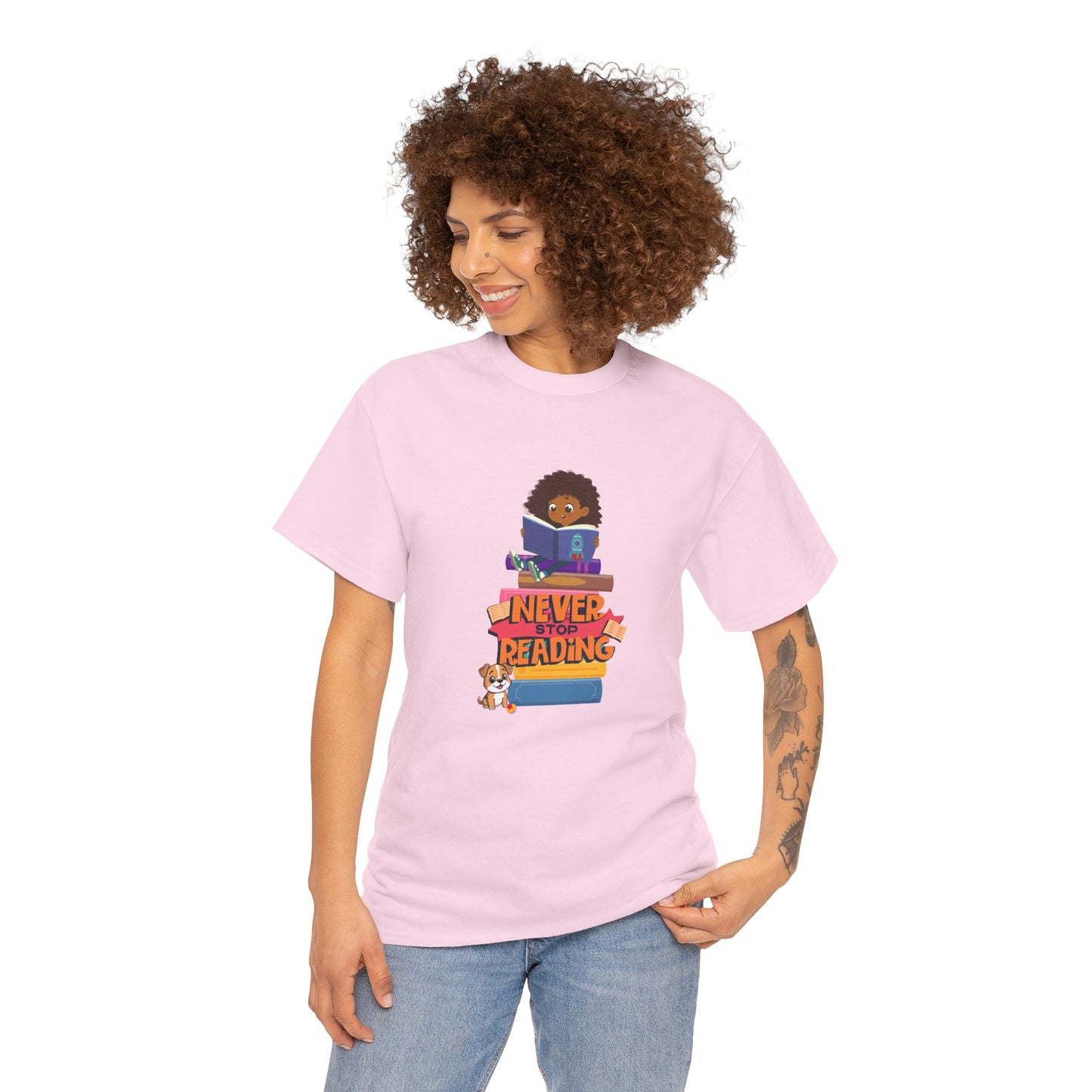 Reading Enthusiast Tee - Never Stop Reading