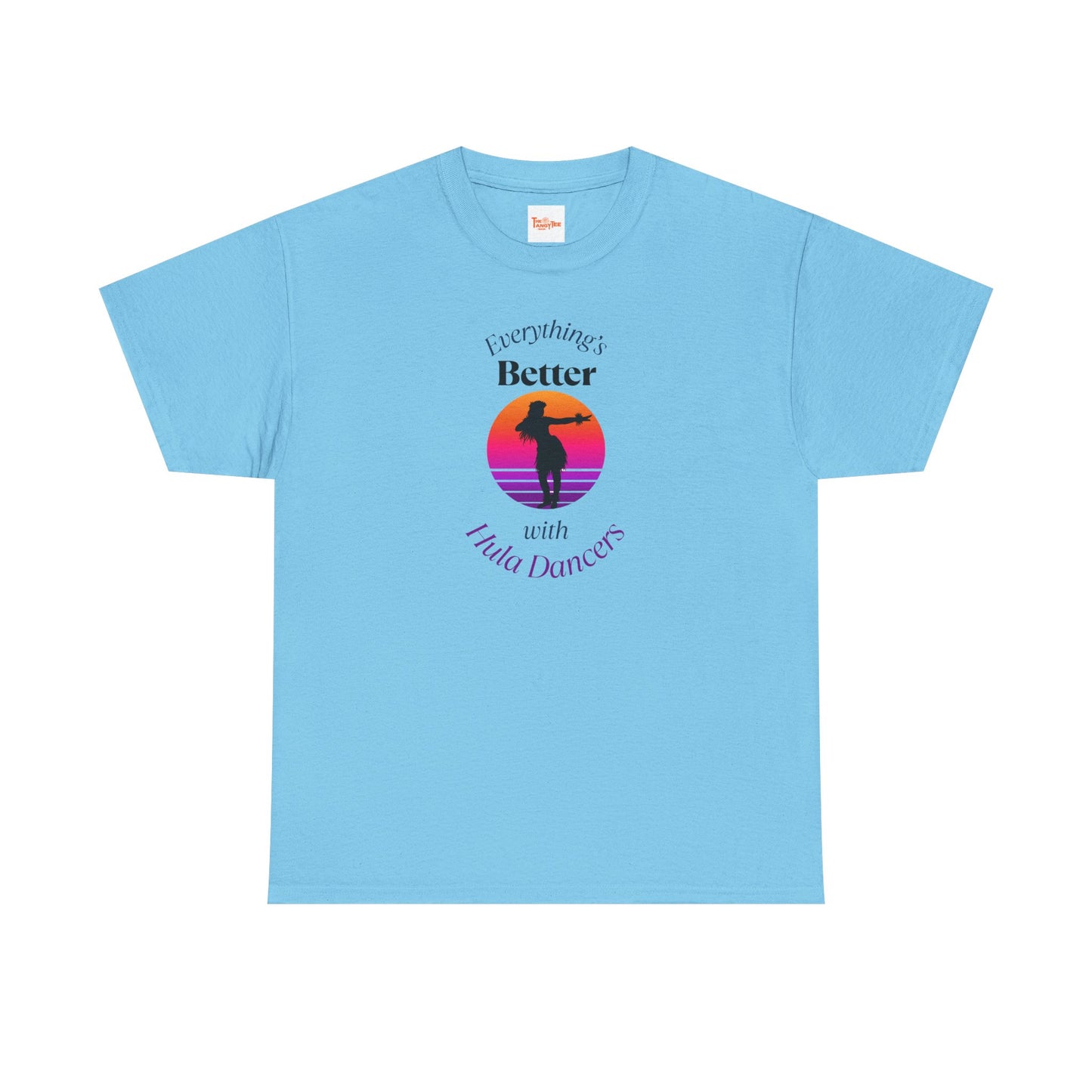 Hula Dancer Tee - Sunset Silhouette Graphic Unisex T-Shirt