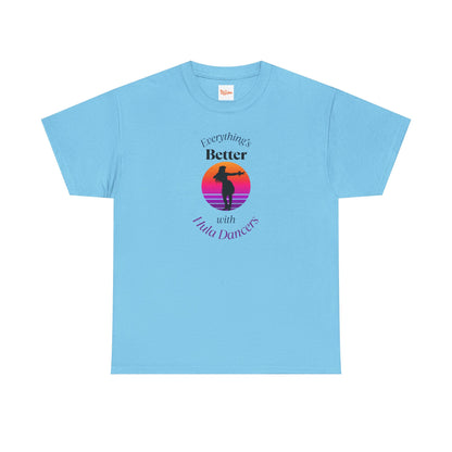 Hula Dancer Tee - Sunset Silhouette Graphic Unisex T-Shirt