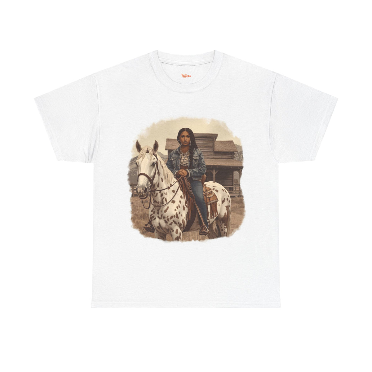 African American Cowgirl on Dapple Gray Horse T-Shirt