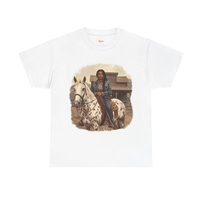 African American Cowgirl on Dapple Gray Horse T-Shirt