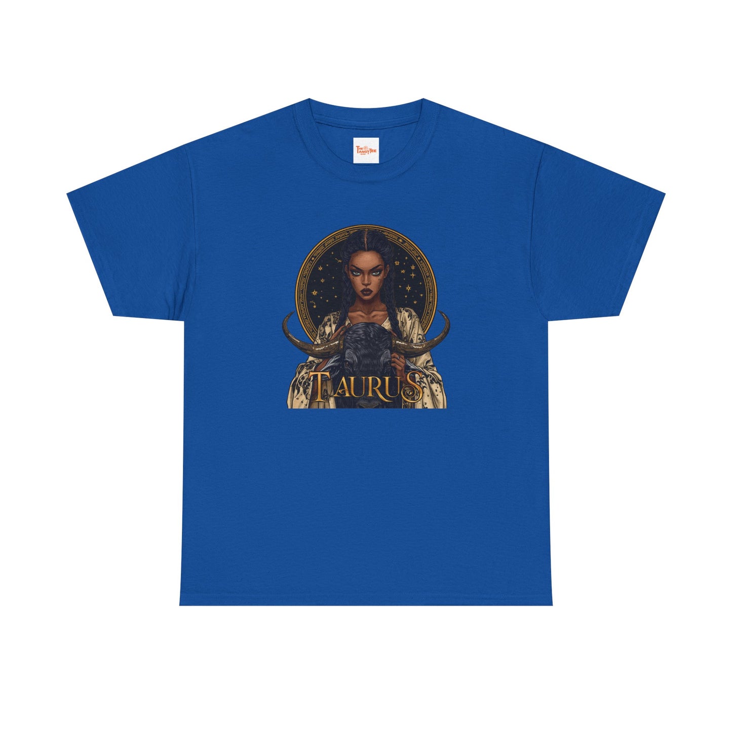Taurus Art Nouveau Tee — African American Woman & Bull Zodiac Graphic