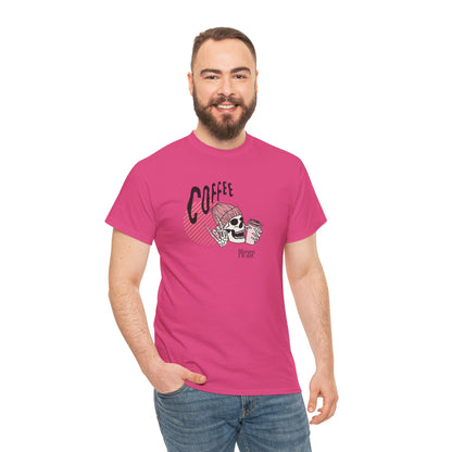 Coffee Please Skeleton T-Shirt — Skeleton Holding Coffee Graphic Tee